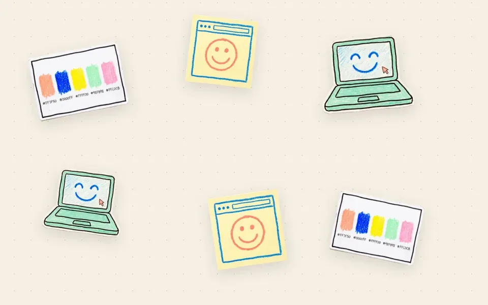 Crayon Stickers That Ripple Like Loose Paper Under the Cursor